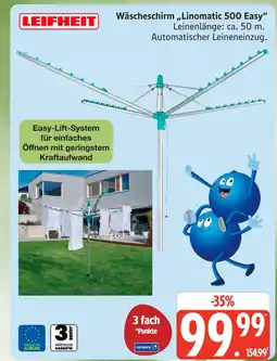 Marktkauf Leifheit wäscheschirm linomatic 500 easy Angebot
