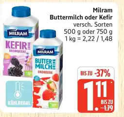 Marktkauf Milram buttermilch drink erdbeere Angebot