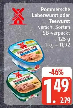 Edeka Pommerische leberwurst Angebot