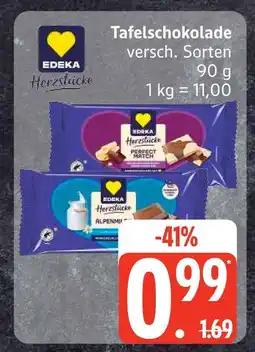 Edeka Edeka herzstücke tafelschokolade Angebot