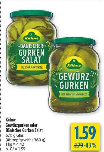 diska Kühne dänischer gurken salat Angebot