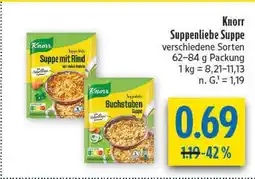 diska Knorr suppenliebe suppe mit rind Angebot