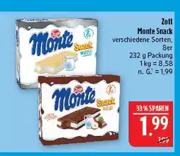 Marktkauf Zott monte snack white Angebot