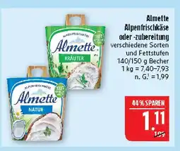 Marktkauf Almette alpenfrischkäse kräuter Angebot