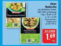 Marktkauf Bürger suppenmaultaschen Angebot