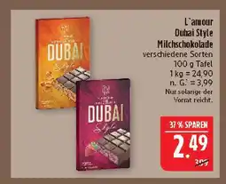 Marktkauf L'amour dubai style milchschokolade karamell Angebot