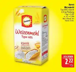 Marktkauf Aurora weizenmehl type 405 Angebot