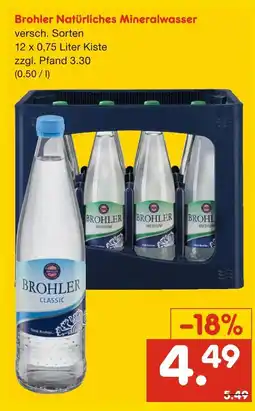 Netto Marken-Discount Brohler natürliches mineralwasser Angebot