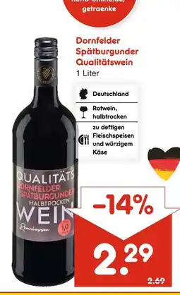 Netto Marken-Discount Dornfelder spätburgunder qualitätswein Angebot