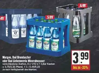 Edeka Margon, Bad Brambacher Oder Bad Liebenwerda Mineralwasser Angebot