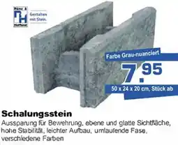 Bauzentrum Hofacker Schalungsstein Angebot