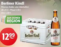 Getränke Hoffmann Berliner Kindl Pilsener, Radler oder Alkoholfrei Angebot