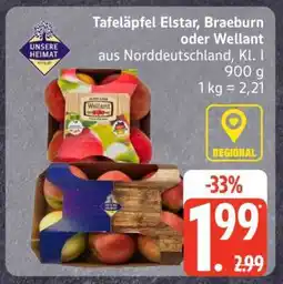 Edeka Tafeläpfel Elstar, Braeburn oder Wellant Angebot