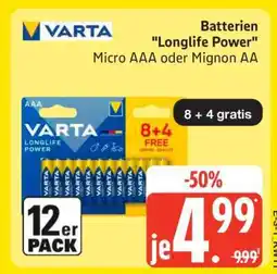 Edeka Varta Batterien „Longlife Power“ Angebot