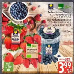 Edeka Erdbeeren und Kulturheidelbeeren Angebot