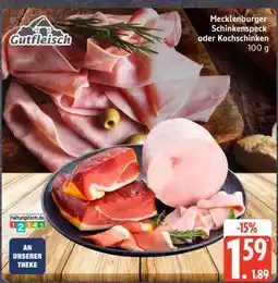 Edeka Mecklenburger Schinkenspeck oder Kochschinken Angebot