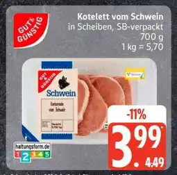 Edeka Kotelett vom Schwein Angebot