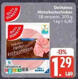 Edeka Delikatess Hinterkochschinken Angebot
