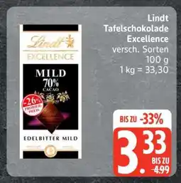 Edeka Lindt Tafelschokolade Excellence Angebot