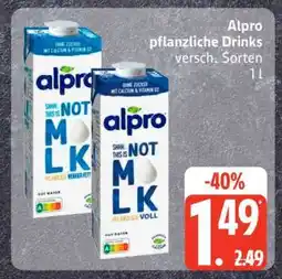 Edeka Alpro pflanzliche Drinks Angebot