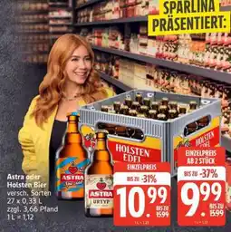 Edeka Astra oder Holsten Bier Angebot