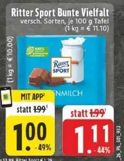 Edeka Ritter Sport Bunte Vielfalt Angebot