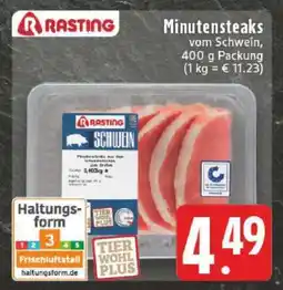 Edeka Minutensteaks vom Schwein Angebot