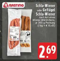 Edeka Rasting Schla-Wiener oder Geflügel Schla-Wiener Angebot