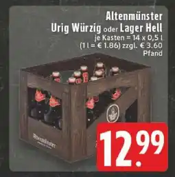 Edeka Altenmünster Urig Würzig oder Lager Hell Angebot