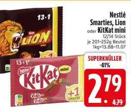Edeka Nestlé Smarties , Lion oder KitKat Mini Angebot