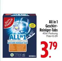 Edeka All in 1 Geschirr-Reiniger-Tabs Angebot