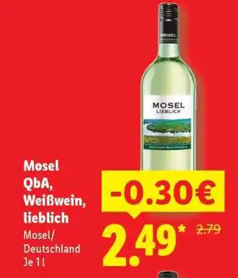 Lidl Mosel QbA, Weißwein, lieblich Angebot