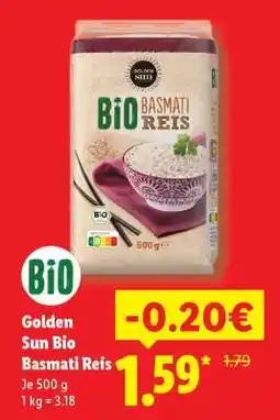 Lidl Golden Sun Bio Basmati Reis Angebot