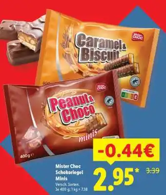 Lidl Mister Choc Schokoriegel Minis Angebot
