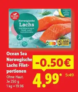 Lidl Ocean Sea Norwegische Lachs Filetportionen Angebot