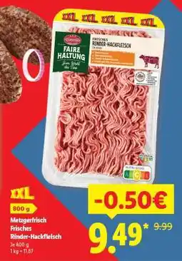 Lidl Metzgerfrisch Frisches Rinder- Hackfleisch Angebot