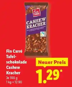 Lidl Fin Carré Tafelschokolade Cashew Kracher Angebot