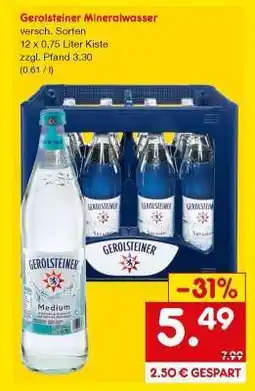 Netto Marken-Discount Gerolsteiner Mineralwasser Angebot