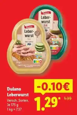 Lidl Dulano Leberwurst Angebot