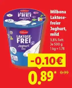 Lidl Milbona Laktose-freier Joghurt, mild Angebot