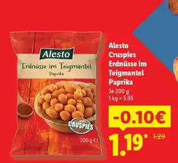 Lidl Alesto Cruspies Erdnüsse im Teigmantel Paprika Angebot