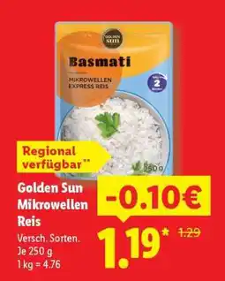 Lidl Golden Sun Mikrowellen Reis Angebot