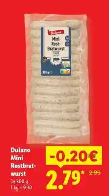Lidl Dulano Mini Rostbratwurst Angebot