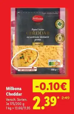 Lidl Milbona Cheddar Angebot