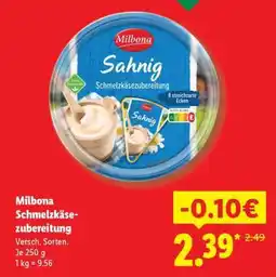 Lidl Milbona Schmelzkäsezubereitung Angebot