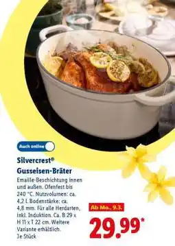 Lidl Silvercrest Gusseisen-Bräter Angebot