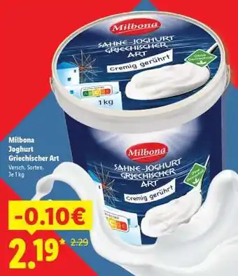 Lidl Milbona Joghurt Griechischer Art Angebot