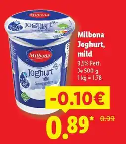 Lidl Milbona Joghurt mild Angebot