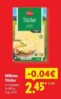 Lidl Milbona Tilsiter Angebot
