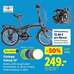 Lidl Zündapp Faltrad, 20 Angebot